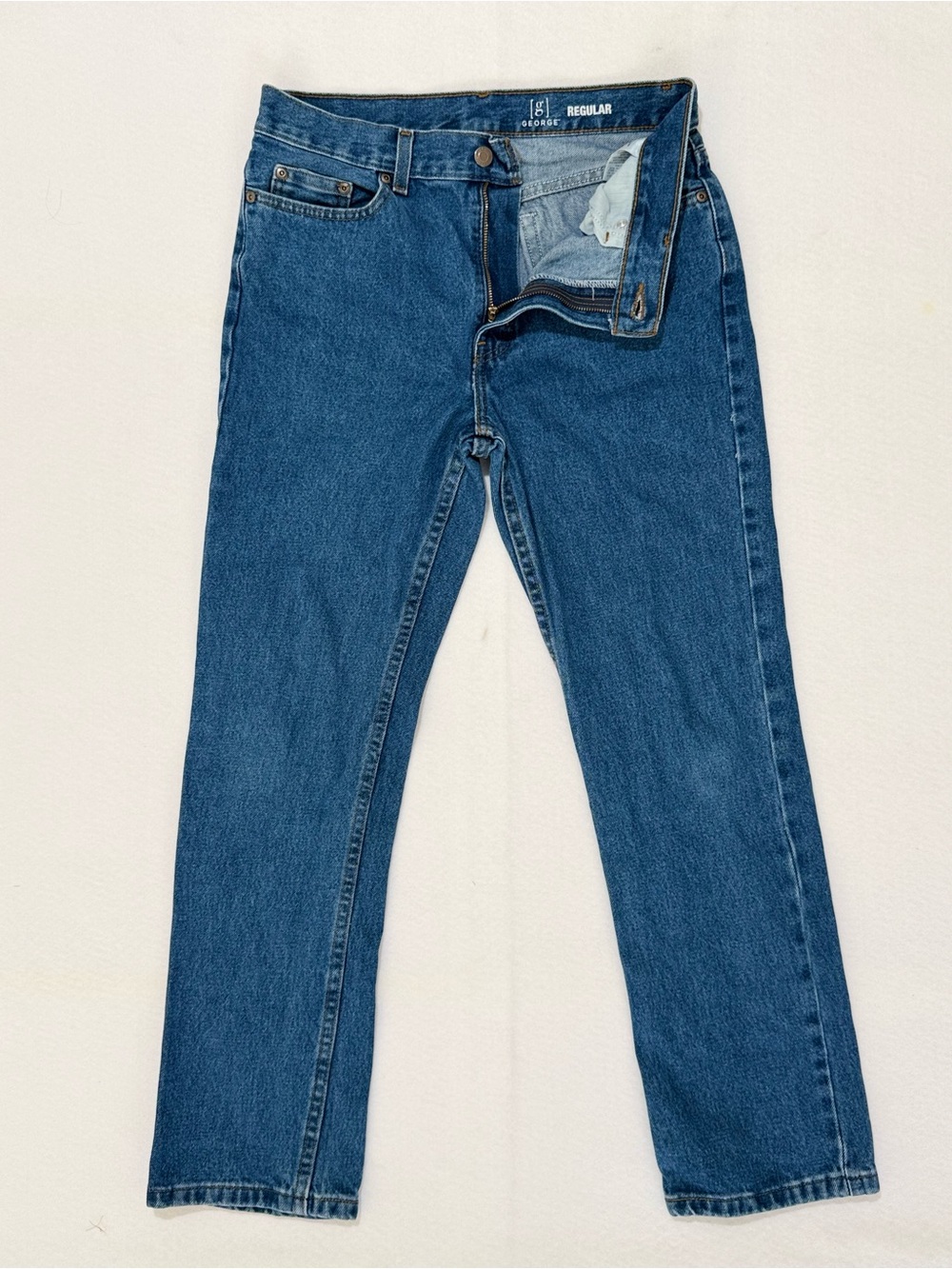George Women's Straight-Leg Denim Jeans in Blue